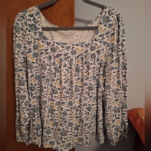 Lucky Brand Floral Print Women's Top Size XXL